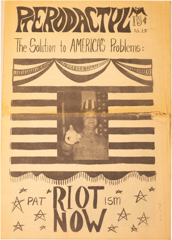 Poem published in the Grinnell College student underground newspaper "The Pterodactyl."
